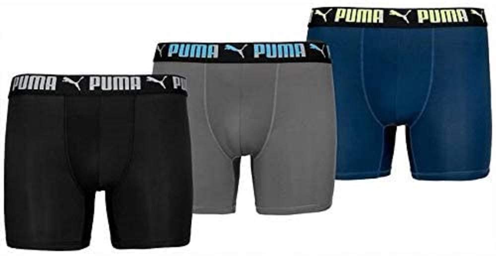 PUMA Men's Briefs, Grey/Black (Ergonomic Fit), S