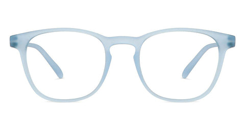 Lenskart Hustlr - As Seen On Shark Tank | Peyush Bansal Glasses | Zero Power Bluecut & Antiglare Computer Eyeglasses | Blue Sky Full Rim Square | For Men & Women | Medium | LB E14058
