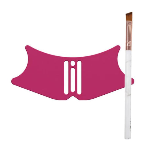 Pink Silicone Nose Shadow Tools Template Nose Contour Tool with Concealer Brush, Eyebrow Shaping Stencil,Face Make?Up Stencils Nose Eyebrow Cheekbone Contour Stencils,Eyes, Makeup