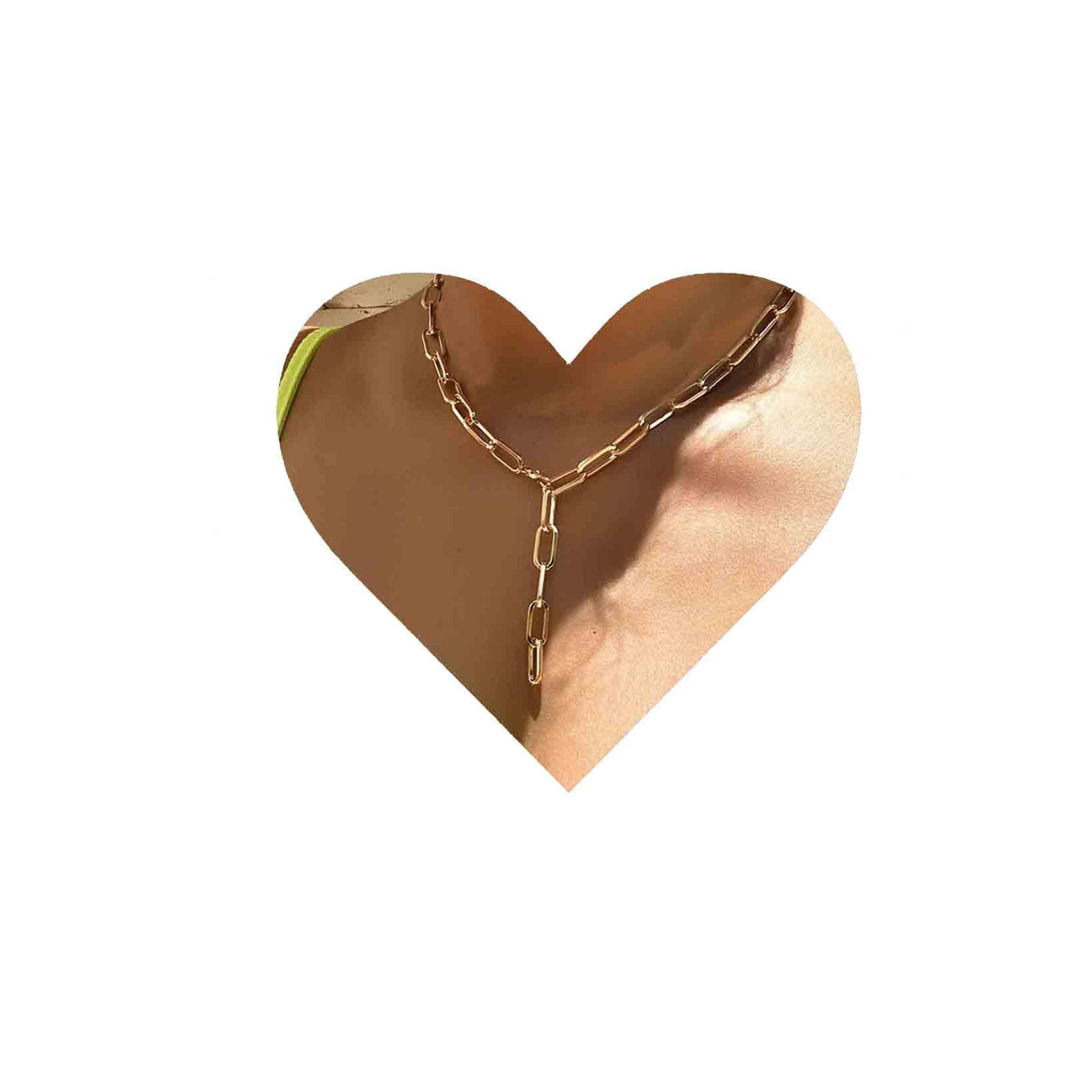 Yheakne Boho Link Chain Y Necklace Gold Chain Lariat Necklace Chunky Chain Drop Necklace Paperclip Statement Necklace Jewelry for Women and Girls