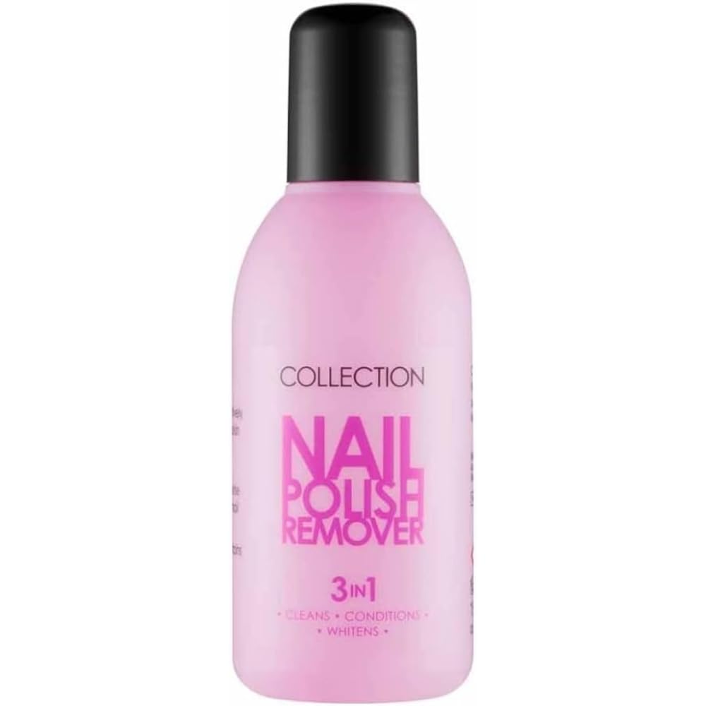 Collection Cosmetics 3-in-1 Nail Polish Remover, Cleans, Conditions and Whitens, 150ml