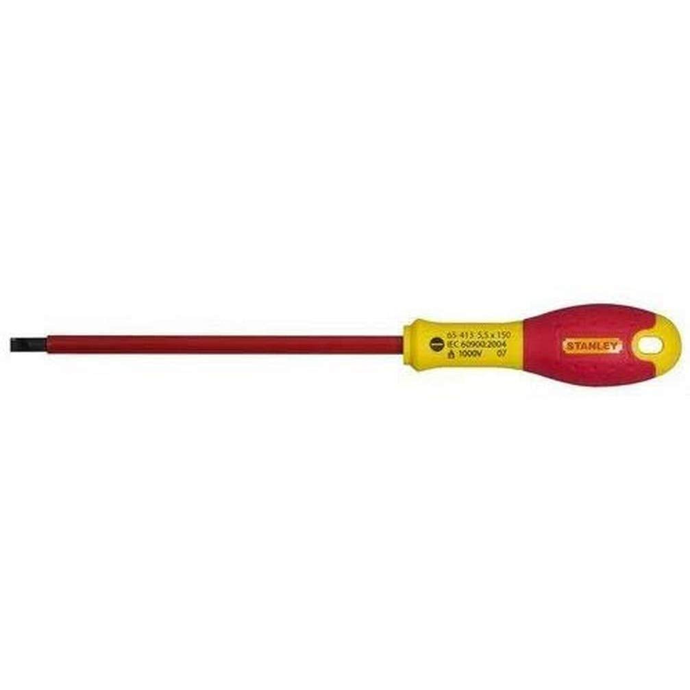 Stanley Fat Max Screwdriver Insulated Slotted 2.5X50Mm-Red And Yellow