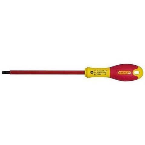 Stanley Fat Max Screwdriver Insulated Slotted 2.5X50Mm-Red And Yellow