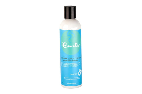 Curls Creamy Cleanser - Sulfate Free Shampoo - Safe For Chemically Altered & Color Treated Strands - For Wavy, Curly, and Coily Hair, 8oz