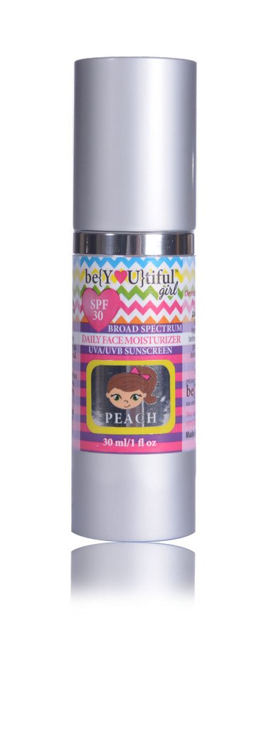 BeYOUtiful Girl's Daily Facial Moisturizer with SPF 30 (Peach)