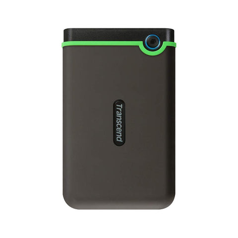 Transcend 1TB StoreJet 25M3S USB 3.1 Portable Hard Drive Rugged, Anti-Shock Resistant, Compact and Lightweight with Lightning-Fast Speeds and a One Touch Backup Button (Iron Grey) TS1TSJ25M3S
