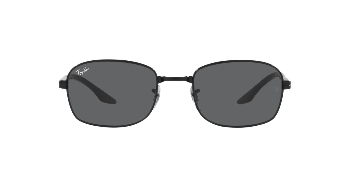 Ray-Ban RB3690 Square Sunglasses, Black/Dark Grey, 51 mm