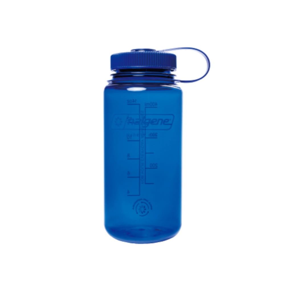 Nalgene Sustain Tritan BPA-Free Water Bottle Made with Material Derived from 50% Plastic Waste, 16 OZ, Wide Mouth, Denim