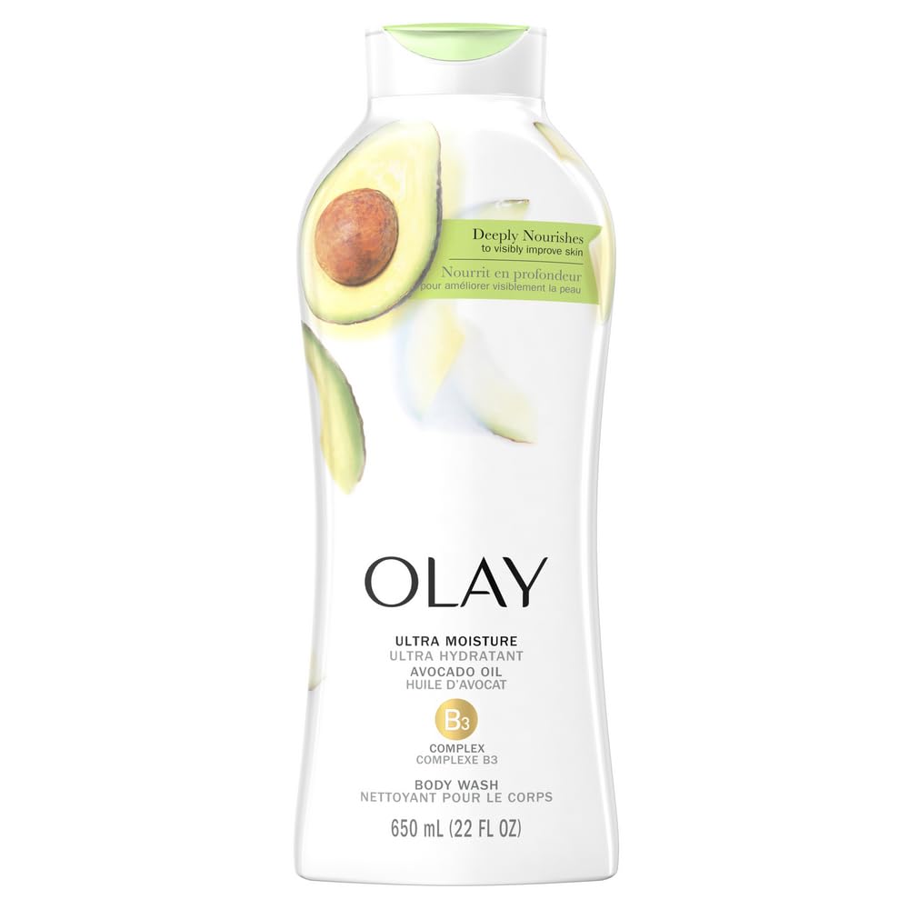 Olay Ultra Moisture Body Wash with B3 and Avocado Oil, 22 Fl Oz (Pack of 4)