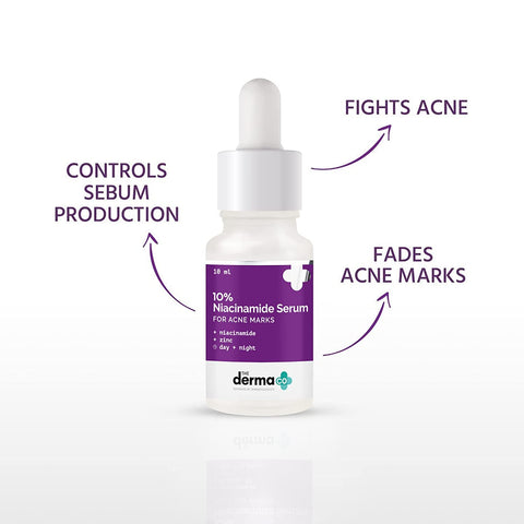 The Derma Co 10% Niacinamide Face Serum For Acne Marks & Acne Prone Skin For Unisex, 10ml (Dermaco)