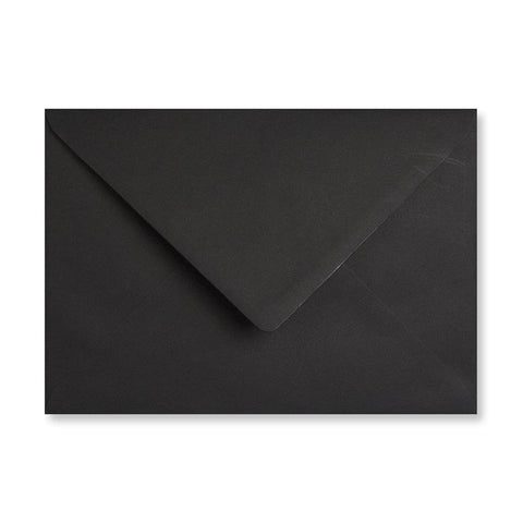C5 Black C5 Coloured envelopes for A5 Greeting Cards Wedding Invitation Crafts 162x229mm- Pack of 25 envelopes (Black)
