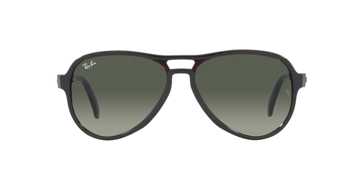 Ray-Ban Men's RB4355 Vagabond Pilot Sunglasses, Grey Transparent Red/Grey Gradient, 58 mm