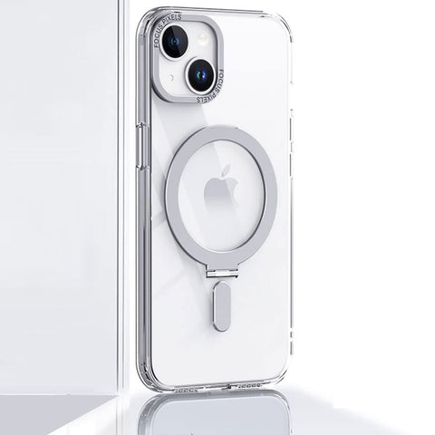 TECHGEAR iPhone 14 Plus Stand Case [Fusion Armour Ring] Premium Hybrid Tough Rugged Protective Magnetic Kickstand Case, Compatible with MagSafe Case for iPhone 14 Plus 6.7" - Clear