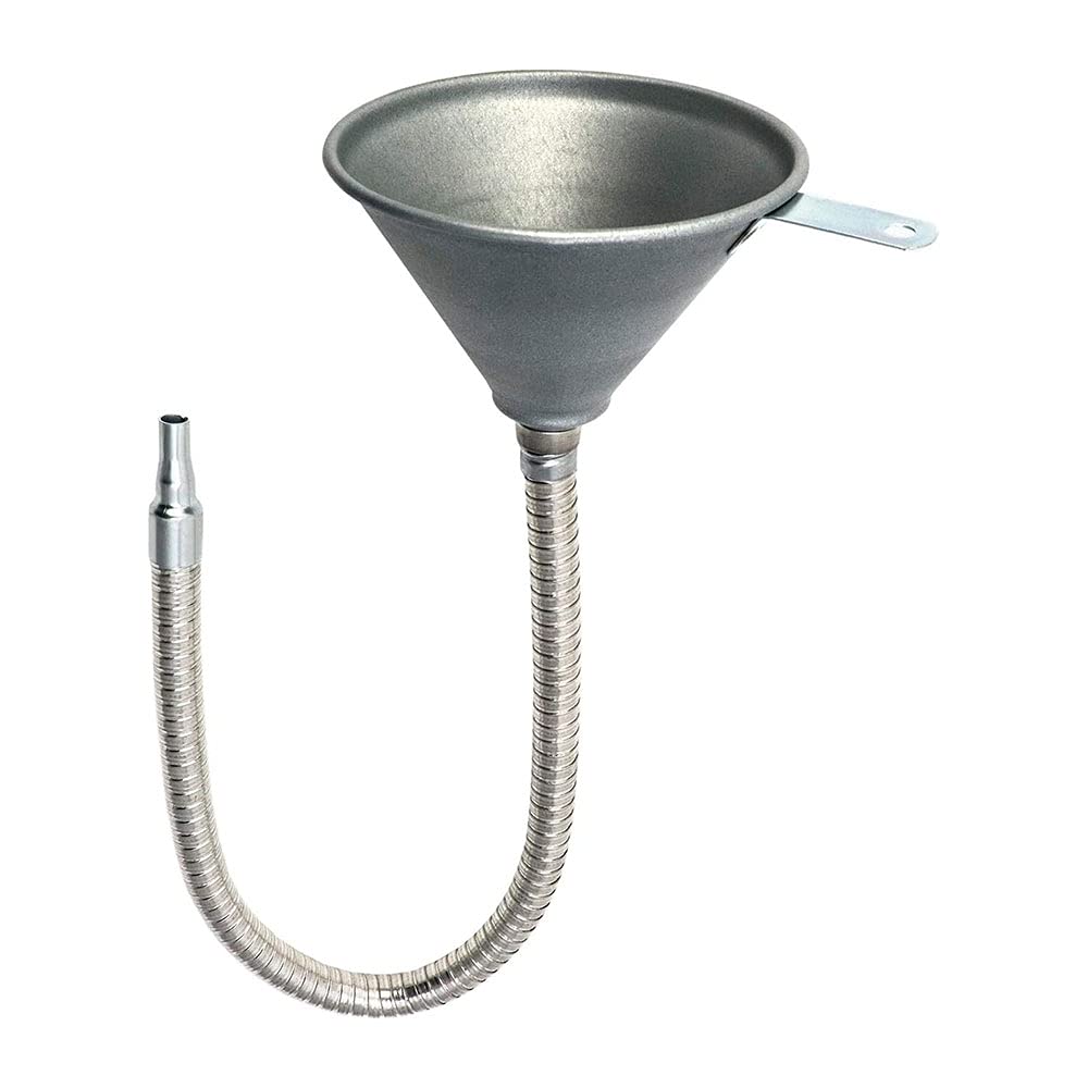 Iron Funnel for All Oils,Water, Diesel Fuel and Other Liquids Bendable Universal Spout Funnel with Filter 25 inch (630mm) Gas Funnel with Long Tube