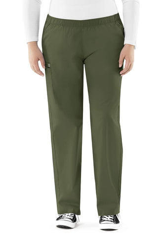 WonderWink Women's Pull-On Cargo Pant, Olive, XX-Small Petite
