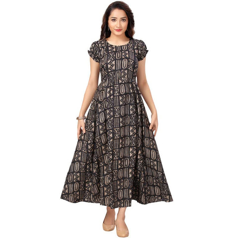 CEE 18 Women's Cotton Rayon A-Line Maternity Feeding Kurti with Zippers (10005), Hearty Blue, S