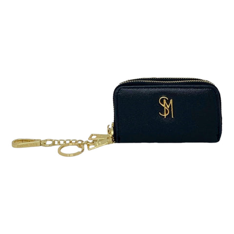 Steve Madden WomenÃ¢â‚¬â„¢s Bmartaa Clip On Wallet with Keyring (Black)