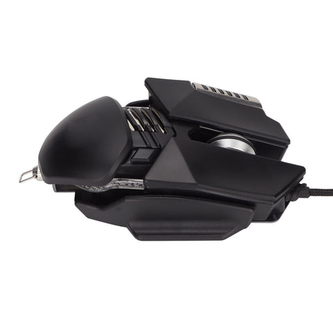 CCYLEZ Black Ergonomic 6D Gaming Wired Mouse,12800 DPI Mechanical Wired Mouse,Ical Computer Mouse for GamingRetractable Adjustment RGB USB Mechan
