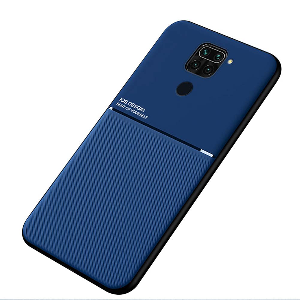 Kepuch Mowen Case Cover Bumper Built-in Metal Plate for Xiaomi Redmi 10X 4G/Xiaomi Redmi Note 9 - Blue
