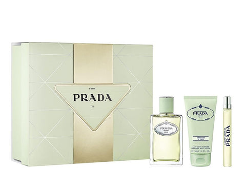 Prada Infusion d'Iris 3-Pcs Gift Set (Eau de Parfum Spray 3.4 Fl Oz + Body Lotion 1.7 Fl Oz + Eau de Parfum 0.34 Fl Oz)