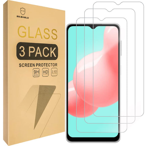 Mr.Shield [3-Pack] Designed For Samsung Galaxy A32 (5G Version ONLY) [Tempered Glass] [Japan Glass with 9H Hardness] Screen Protector with Lifetime Replacement