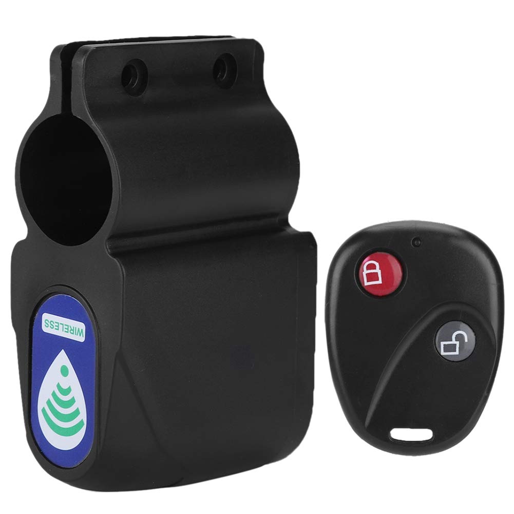 Bicycle Remote Alarm, Bicycle Security Lock with Wireless Remote Control, Wireless Vibration Alarm Security Lock for Mountain and Road Bike