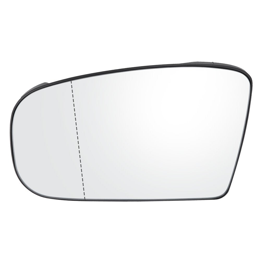 Qiilu Left Wing Side Mirror Glass, Driver Side Heated Door Mirror Glass 2208100121 for W220 S500 S430 S600 CL500 CL55 CL600 (for models before facelift)