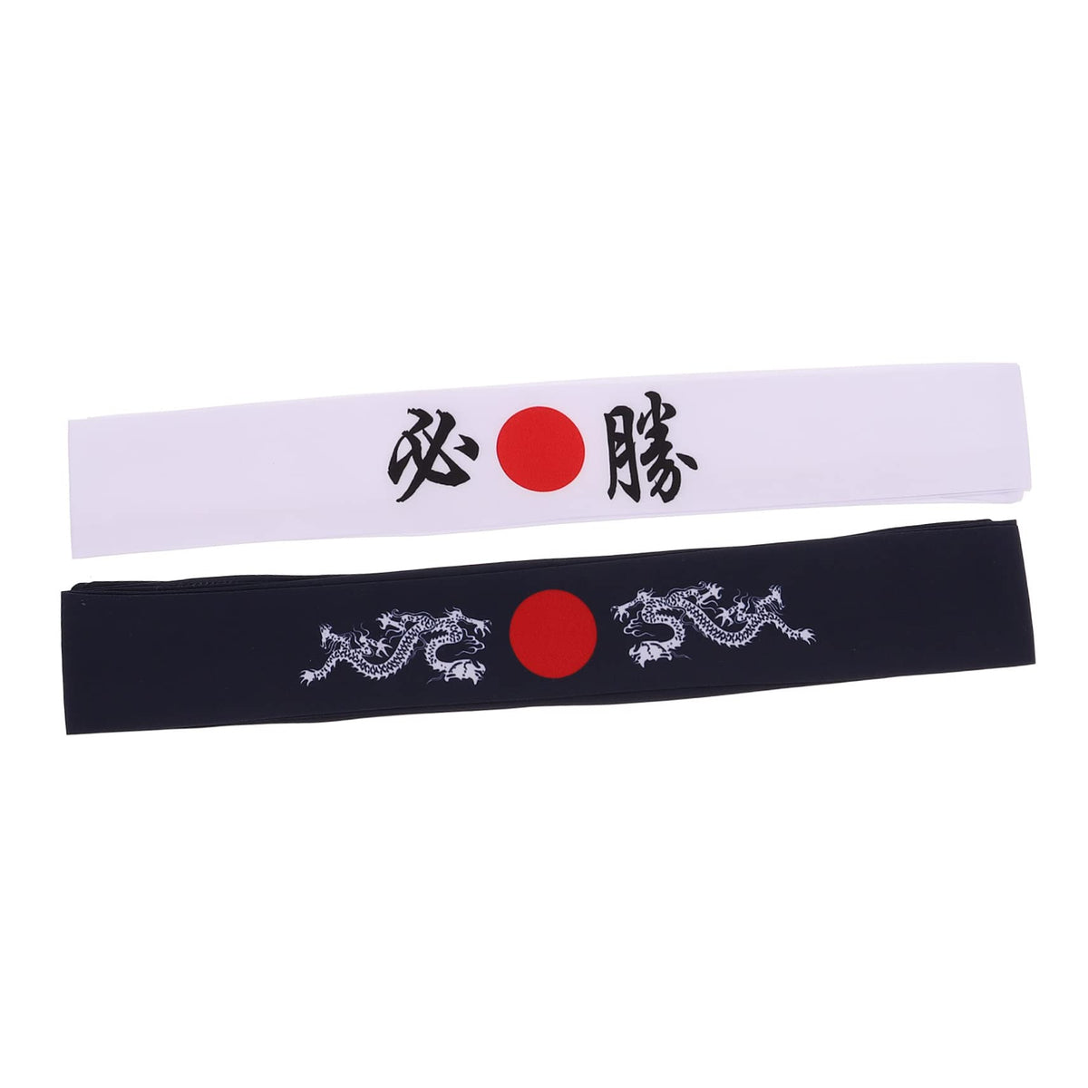FUNOMOCYA 2Pcs Japanese Bushido Headband Sports Headband for Running and Karate Lightweight and Comfortable Workout Accessory for Training and Exercise