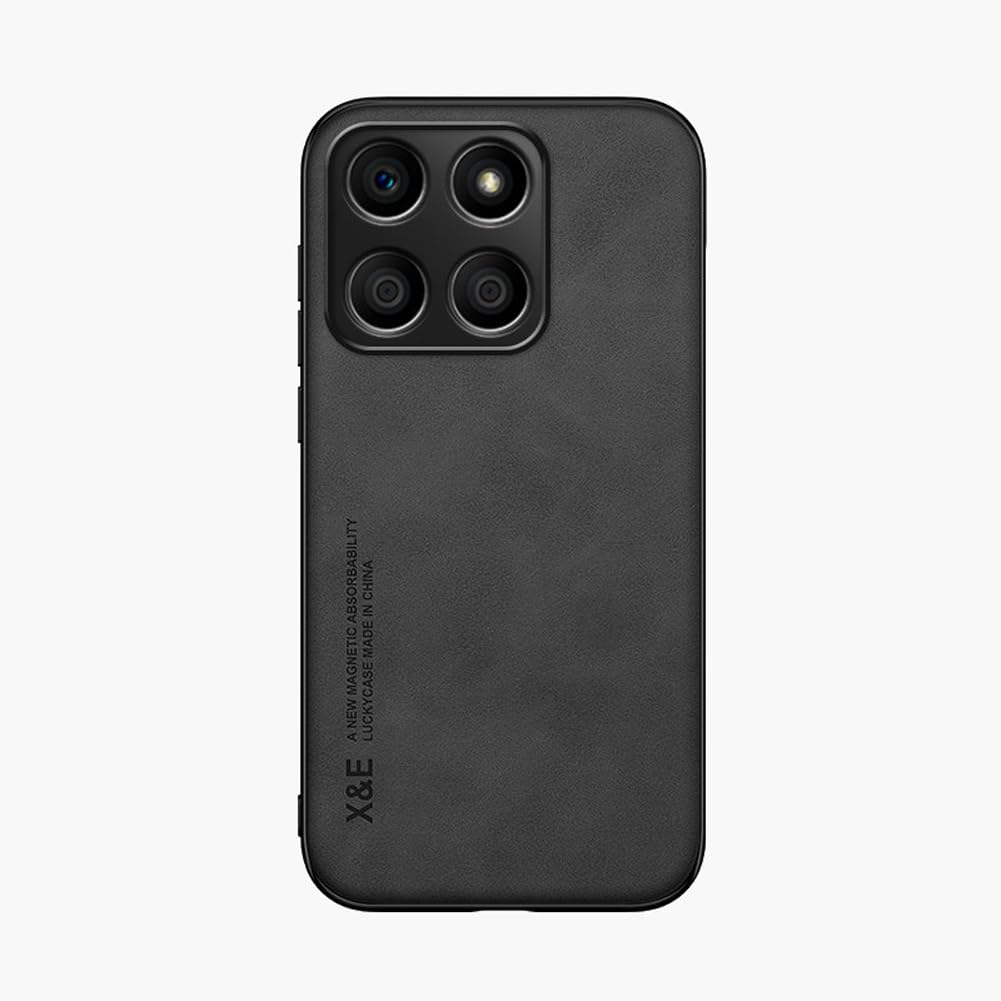 Kepuch Silklike Case for Honor X8B - Cover Bumper Built-in Metal Plate for Honor X8B - Black