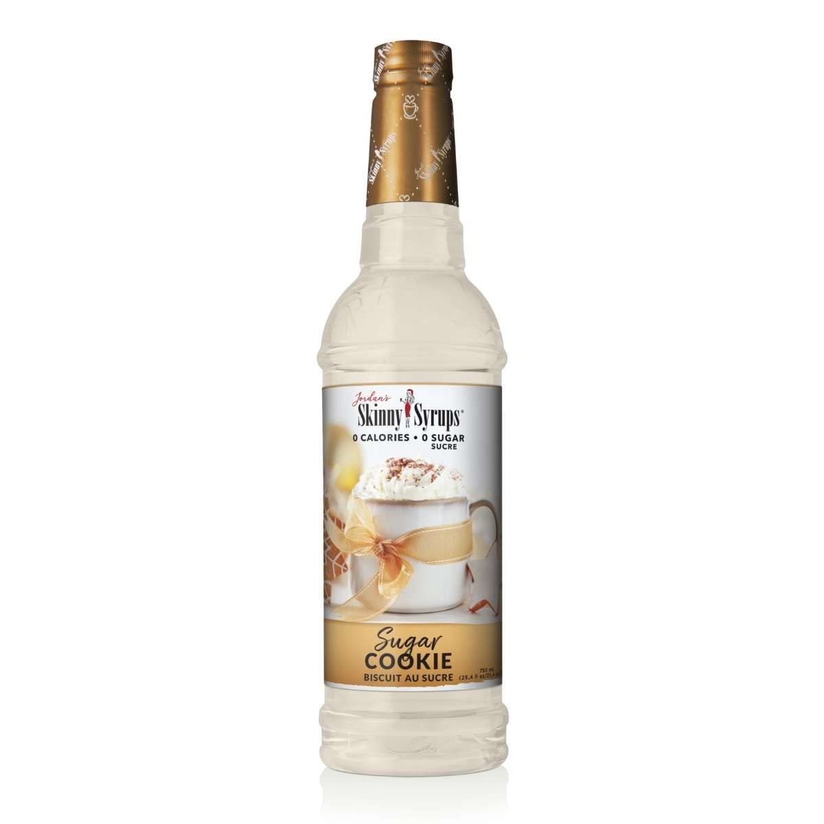 Jordan's Skinny Syrups Sugar Free Coffee Syrup, Sugar Cookie Flavor Drink Mix, Zero Calorie Flavoring for Chai Latte, Protein Shake, Food & More, Gluten Free, Keto Friendly, 25.4 Fl Oz, 1 Pack