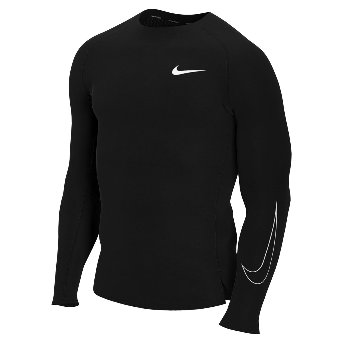 Nike DD1990-010 Pro Dri-FIT Sweatshirt Men's BLACK/WHITE Size 2XL