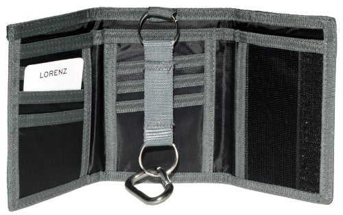 Canvas Wallet with Belt Clip.in Black by Lorenz (Ref8002)