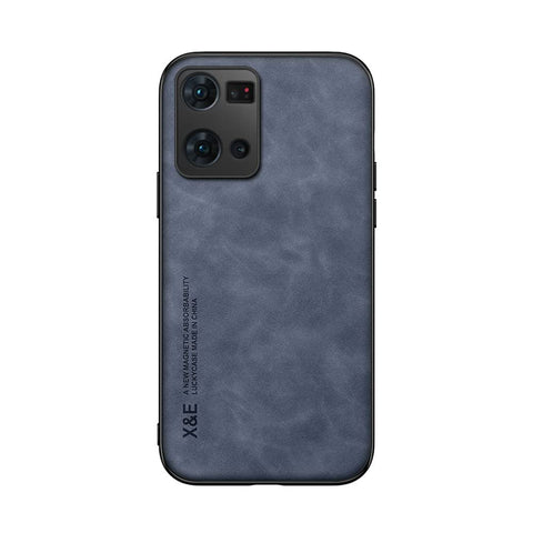 Kepuch Silklike Case for Oppo Reno 7 4G - Cover Bumper Built-in Metal Plate for Oppo Reno 7 4G - Blue