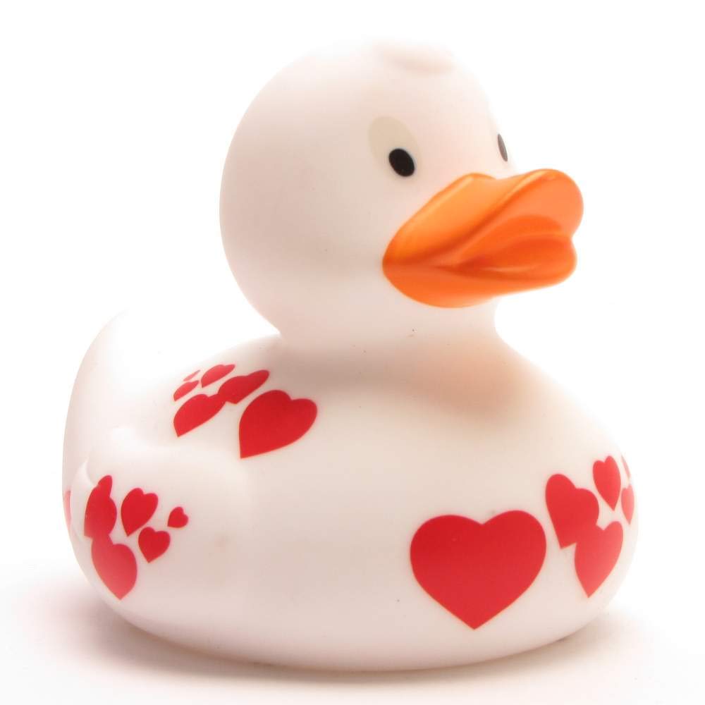 Rubber Duck with Hearts