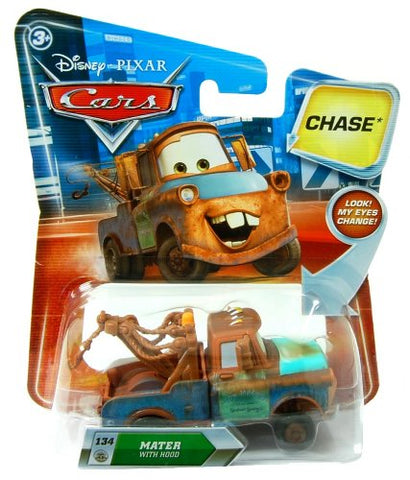 Disney / Pixar CARS Movie 155 Die Cast Car with Lenticular Eyes Series 2 Mater with Hood Chase Piece!