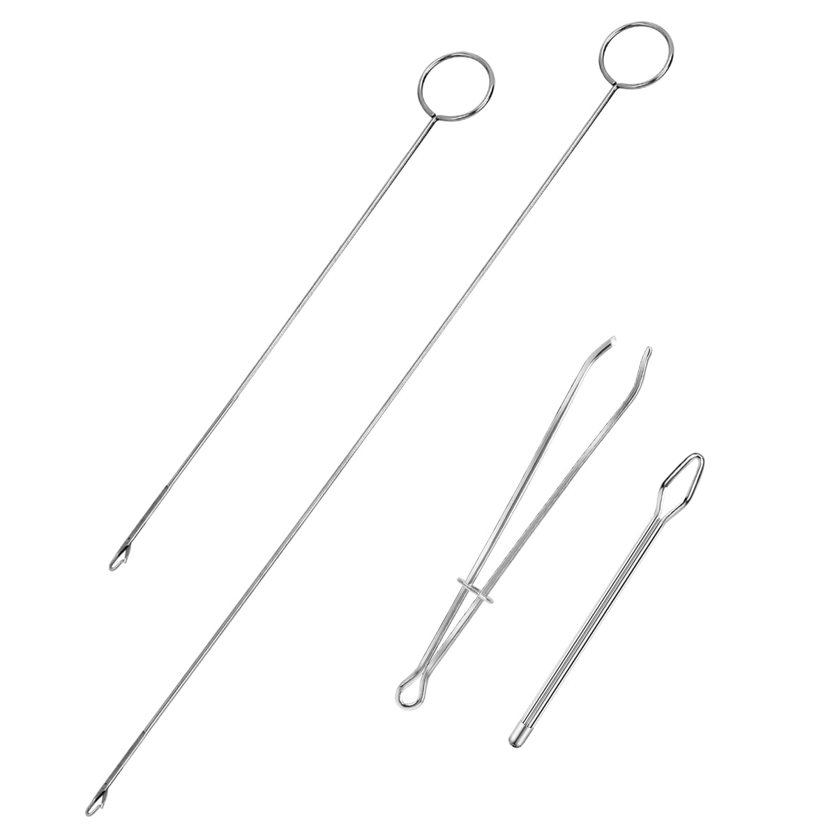 Loop Turner Sewing Tool, 2 Pieces Sewing Loop Turner Hook, Needle Hook, Crochet Sewing Supplies,Sewing Concepts,Metal Tweezers, Tongue Crochet Tools,lexible Drawstring Threader(Style 2)