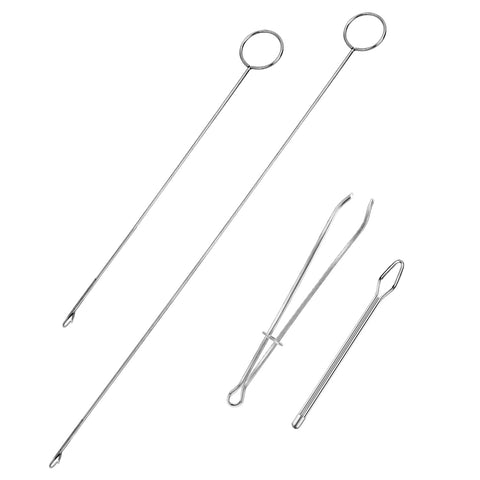 Loop Turner Sewing Tool, 2 Pieces Sewing Loop Turner Hook, Needle Hook, Crochet Sewing Supplies,Sewing Concepts,Metal Tweezers, Tongue Crochet Tools,lexible Drawstring Threader(Style 2)