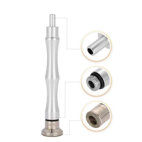Diamond Peeling Tips, Replacement Diamond Skin Grinding Tips with Handle Stainless Steel Filter Set Beauty Machine Set