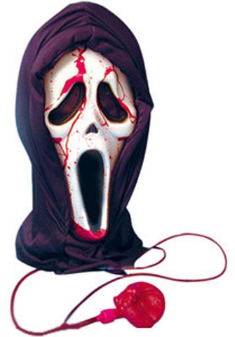 SHATCHI Halloween Face Mask Bleeding Ghost Scream Scary Masks Chillingly Realistic Effect Two Layered Design