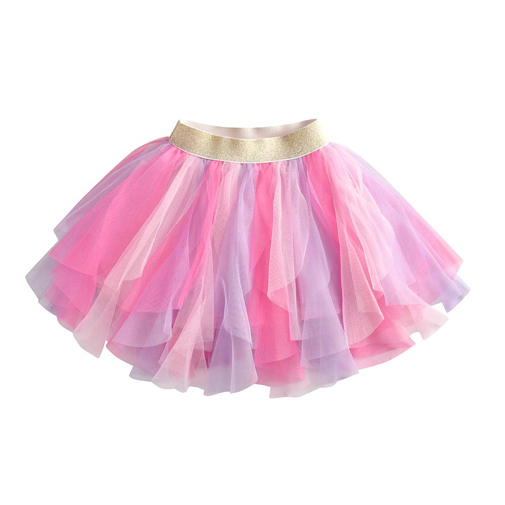 DXTON Girl Skirts Dance Skirt Tutu Princess Baby Kids Skirt Sequin Ballet Skirt SK114 4-5 Years