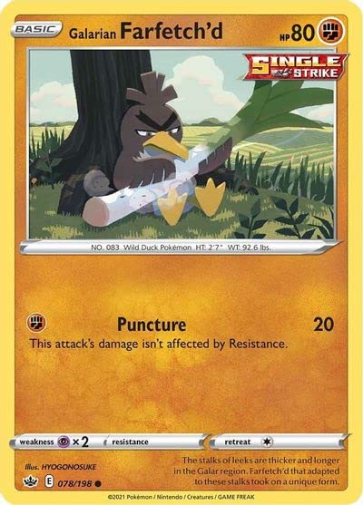 Galarian Farfetch'd - 078/198 - Common - Sword & Shield - Chilling Reign