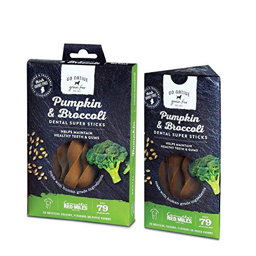 Red Mills Go Native Dog Dental Sticks Pumpkin and Broccoli 150g
