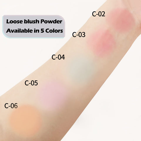 Boobeen Matte Blush Powder Makeup Loose Powder Face Blushes Single Color Blush Rouge Powder Natural Pink Blush for cheeks, Easily Blends, Smoothly with Satin Matte Look