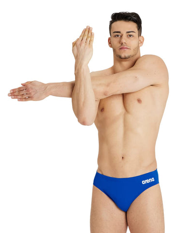 Arena MenÃ¢â‚¬â„¢s Team Solid Swim Brief MaxLife Athletic Swimwear Professional Training Swimsuit Sports Bathing Suit, Royal/White, US Size 26