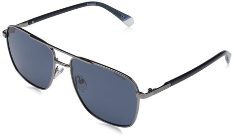Polaroid PLD 4128/s/x Sunglasses, 6LB/C3 Ruthenium, 44