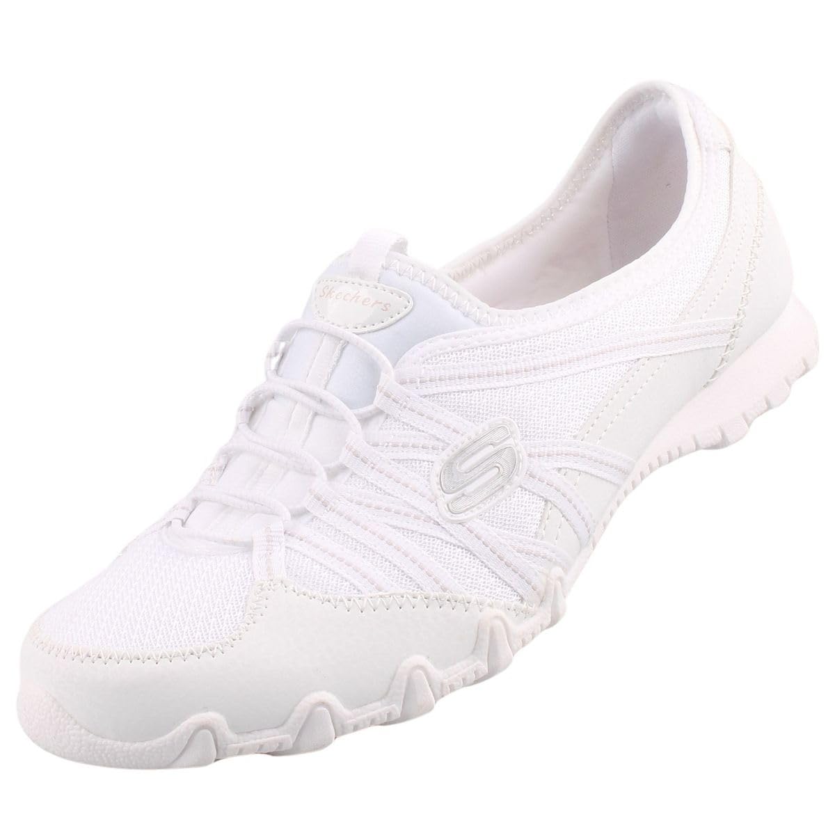 Skechers Modern Comfort Women's Women's Bikers LITE-RELIVE Sneaker, White, 7