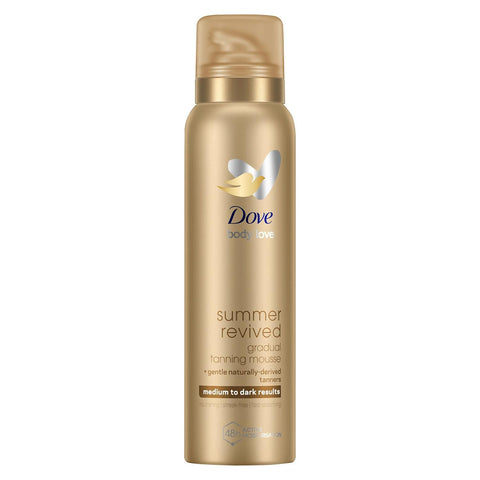 3 pack of 150ml Dove Derma Spa Gradual Self-Tan Body Mousse Medium to Dark