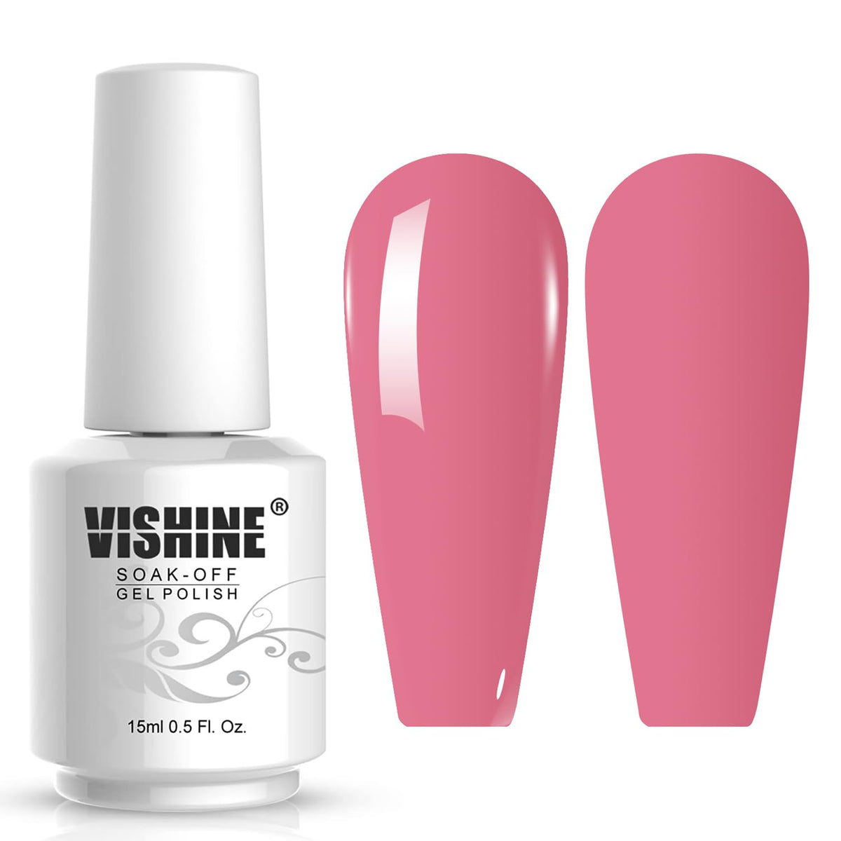 Vishine Soak Off UV LED Gel Polish Lacquer Nail Art Manicure Varnish 15ml Rose Shadow (1058)