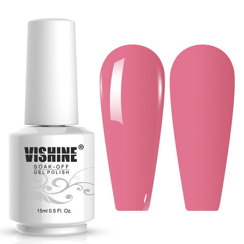 Vishine Soak Off UV LED Gel Polish Lacquer Nail Art Manicure Varnish 15ml Rose Shadow (1058)