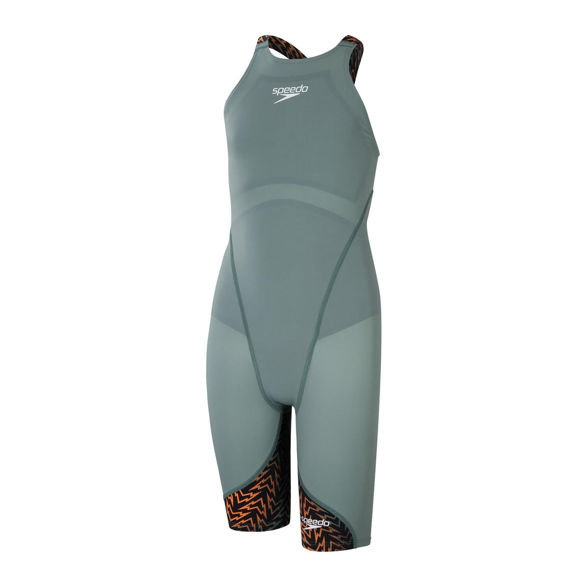 Speedo Kids Fastskin Junior LZR Ignite Kneeskin Race Swimsuit C. Green/Black/NEC. 11-12 Years